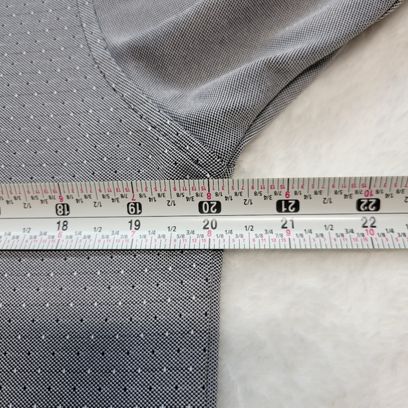 Footjoy Polo Shirt Small Shirt FJ Gray Geometric Double Sided Pattern Golf - Picture 5 of 6